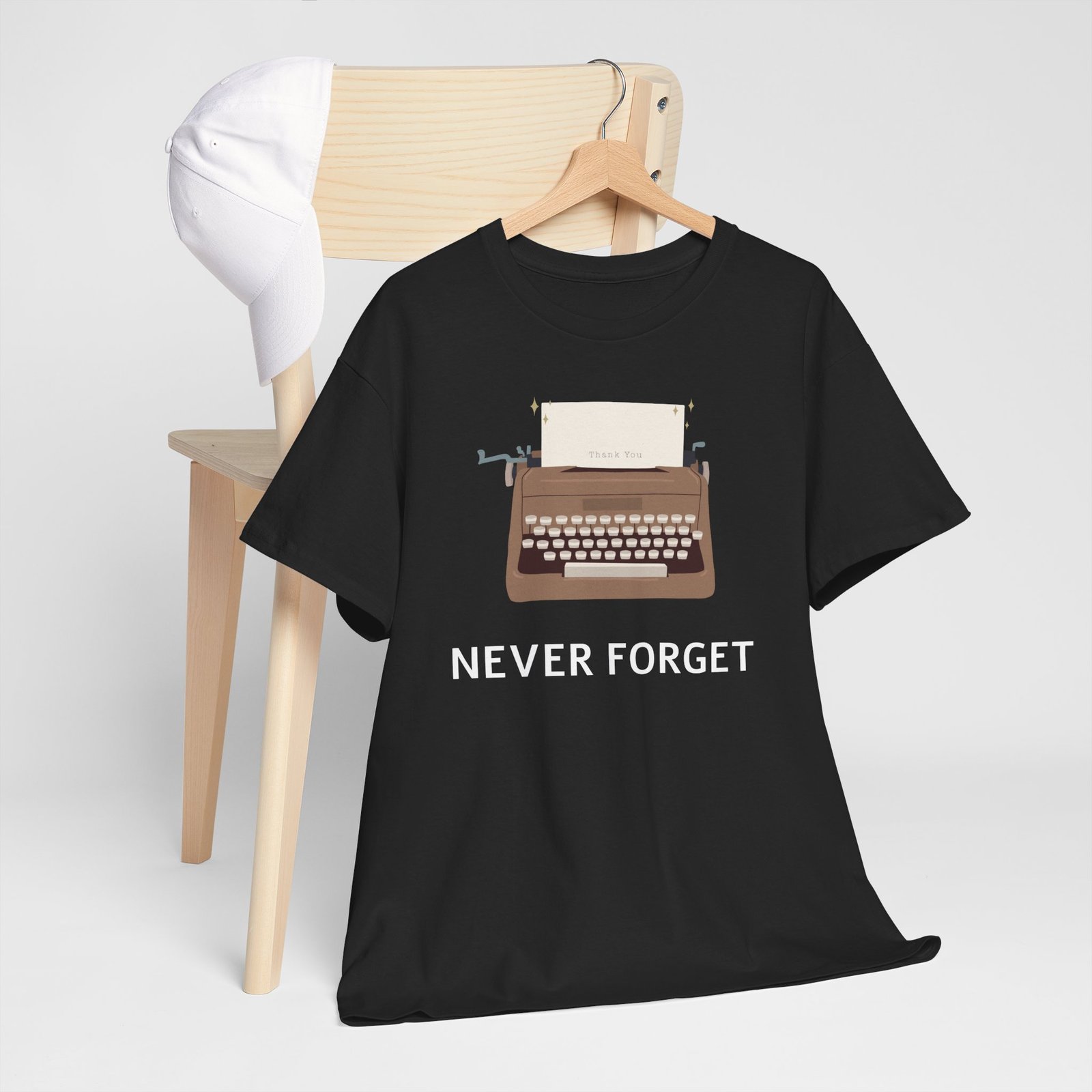 Never Forget A Vintage Typewriter T-Shirt, Retro Writer Gift Tee